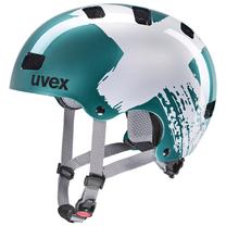 Шлем для катания на роликах Uvex Kid 3, 51-55 см, серебристый цв./бирюзовый цв.