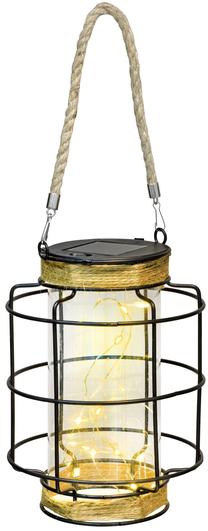 Piekarams gaismeklis ar saules bateriju ActiveJet Solar Latern, IP44, brūna krās./melna krās.