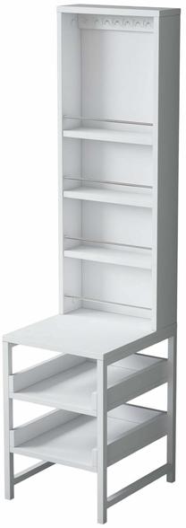 Kosmetinis staliukas Kalune Design BJ147, balta sp., 141.8 cm x 35 cm x 40 cm