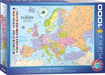 Dėlionė Eurographics Map Of Europe 2, 48.9 cm x 67.3 cm, 1000 vnt., įvairių spalvų