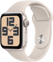 Viedais pulkstenis Apple Watch SE GPS 40mm Starlight Aluminium Case with Starlight Sport Band - M/L, krēmkrāsa