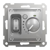 Termostats Schneider Electric Sedna Design SDD113507, iebūvējams sienā, sudraba krās., 7.1 cm, 5 - 50 °C