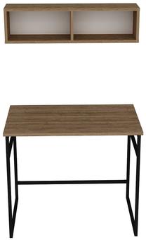 Rakstāmgalds un plaukts Kalune Design Gama 541HDL1109, 90 cm x 60 cm, 75 cm, ozola krās./melns krās.