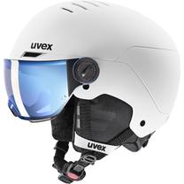 Slidinėjimo šalmas Uvex Rocket JR Visor, balta sp./juoda sp., 51-55 cm