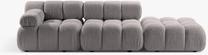 Modulinė sofa Micadoni Bellis MIC_SET3L_213_F1_BELLIS3, šviesiai pilka sp., kairinė, 282 x 94 cm x 70 cm