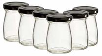 Toidu säilitamise konteinerite komplekt Homla Barattolo 743689, 0.075 l, läbipaistev v./must v.