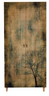 Spinta Kalune Design Stil 729, ruda sp./įvairių spalvų, 90 cm x 52 cm x 192 cm