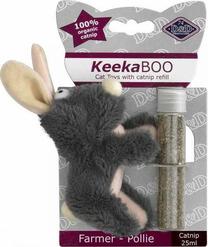 Žaislas katėms su katžole D&D Farmer Pollie, balta sp./pilka sp., 8.5 cm
