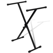 Baldų furnitūra VLX Single Braced Keyboard Stand X-Frame, juoda sp., 101 cm x 46 cm