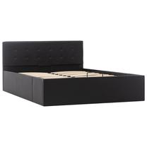 Lova pusantros vietos VLX Hydraulic Storage, 120 x 200 cm, juoda sp., be čiužinio, su grotelėmis