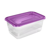 Pārtikas trauks Keeeper 2247, 4.3 l, 29 cm x 19 cm, caurspīdīga krās./violeta krās.