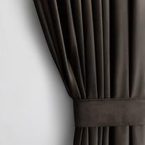 Naktinė užuolaida, su raiščiu Restilo Velvet, ruda sp., 140 cm x 245 cm
