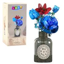 Konstruktors Lean Toys Bouquet Of Flowers In Vase, 358 gab., daudzkrāsaina