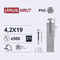 Savisriegis Haushalt DIN 14566, 4.2 mm x 19 mm, 500 vnt.