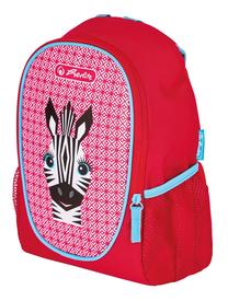 Vaikiška kuprinė Herlitz Zebra, raudona sp., 29 cm x 10 cm x 21 cm