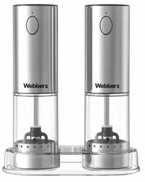 Druskos ir pipirų malūnėlis Webber 05MK41, 0.070 l, skaidri sp./sidabro sp., 3 vnt.