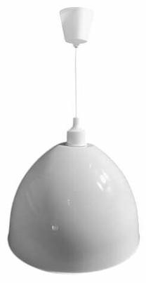 Valgusti rippuv Inga, E27, 1 x 40 W, valge v. / valge v.