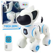 Радиоуправляемый робот собака Lean Toys Tech, 23 см, синий цв./белый цв.