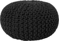 Pufas Beliani Conrad, juoda sp., 40 cm x 40 cm x 25 cm