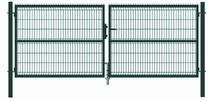 Vartai segmentiniu užpildu Garden Center RAL6005, 400 cm x 153 cm, žalia sp.