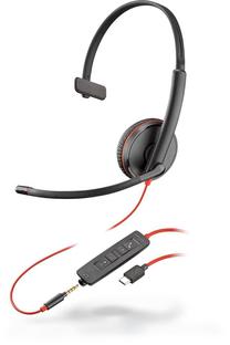 Vadu austiņas Plantronics Blackwire C3215 209750-201, melna krās.