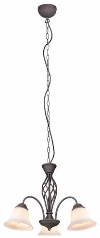 Lampa karināms Trio Rustica 101000324, E14, 3 x 40 W, balta krās. / pelēka krās.