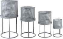 Puķu podu statīvs Mondex Swen HTOP3939, metāls, 25 cm x 25 cm, Ø 25 cm, pelēka krās.