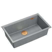 Virtuves izlietne Quadron Logan 110, granīts, 76 cm x 45 cm x 23.5 cm, sudraba krās./vara krās.