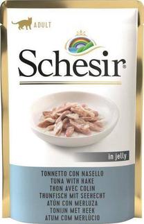 Mitrā kaķu barība Schesir Jelly, tunzivis, 0.085 kg