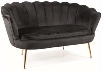 Sofa Camellia, juoda sp., 135 x 76 cm x 77 cm