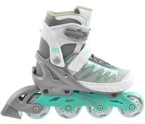 Riedučiai Mico Plus City Girl PW-153B-5A, žalia sp./pilka sp., 33-36