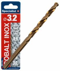 Metalo grąžtas Specialist+ Cobalt, metalas/plienui/nerūdijantysis plienas, sraigtinis, tiesus, 3.2 mm x 6.5 cm