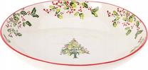 Ziemassvētku bļoda Home Styling Collection, balta krās./sarkana krās./zaļa krās., 30 cm