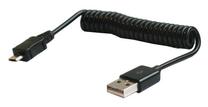 Vads Savio USB 2.0 A male, Micro USB 2.0 B male, 1 m, melna krās.