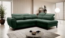 Kampinė sofa Noble Loco 35, žalia sp., dešininė, 201 x 255 cm x 100 cm