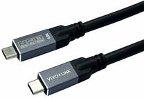 Kabelis Vivolink PROUSB4MM0.5 USB Type-C Male (vyriška), USB Type-C Male (vyriška), 0.5 m, juoda sp.