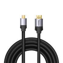 Kabelis Baseus 3m Enjoyment Series MiniDP Male to DisplayPort Male Cable Mini Display port male, Thunderbolt, 3 m, pelēka krās.