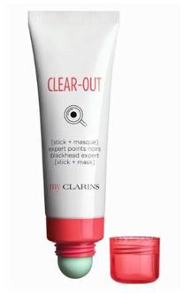 Sejas maska Clarins My Clarins Exfoliating Mask Clear-Out Blackhead Expert Stick + Mask, 50 ml