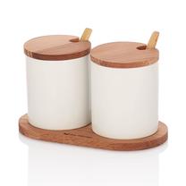 Garšvielu trauku komplekts Hermia UP00679, brūna krās./balta krās., 275 ml, 8 cmx8 cm