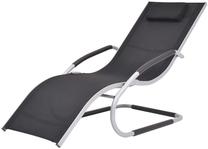 Lauko gultas VLX Sun Lounger 47777, juoda sp.