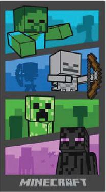 Bērnu dvielis Mariall Minecraft RDC-388, daudzkrāsaina, 70 cm x 140 cm