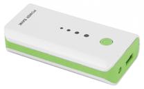 Nešiojamas įkroviklis (Power bank) Esperanza Electron, 5200 mAh, balta sp./žalia sp.