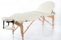 Masažo stalas Restpro Classic Oval, 192 cm, kreminė sp.