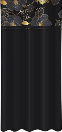 Nakts aizkari ZMK-073, zelta krās./melns krās./zila krās., 160 cm x 270 cm