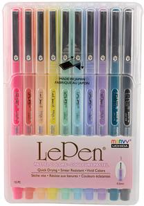 Lodīšu pildspalva Marvy Pastel Colors, daudzkrāsaina, 0.3 mm, 10 gab.