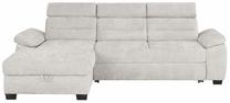 Kampinė sofa - lova Aguda, šviesiai smėlinė, kairinė, 175 x 269 cm x 102 cm