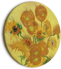 Ümmargune reproduktsioon lõuendil Artgeist Sunflowers (Vincent van Gogh), 40 cm x 40 cm