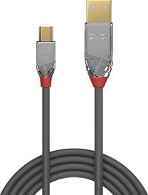 Vads Lindy USB 2.0 A male, Mini USB B male, 7.5 m