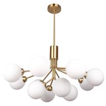 Valgusti rippuv CosmoLight Cape Town P12049BR, G9, 12 x 7 W, valge v. / kuldne v.