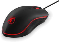 Vadu spēļu pele Niceboy ORYX M220 Zen, ar vadu pie usb / ps/2, melna krās.